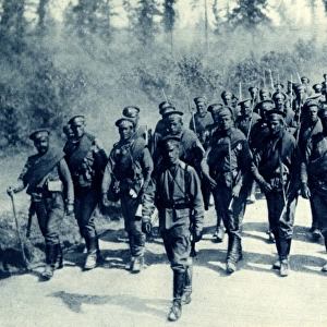 WW1 - Russian Infantry on the march