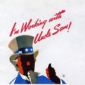 WW2 - 1st day cover - I m working with Uncle Sam