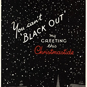 WW2 Christmas card, Blackout and snow