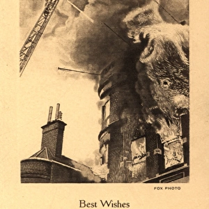 WW2 Christmas card, London Fire Brigade