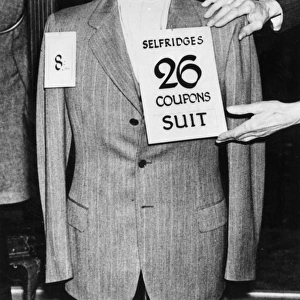 WW2 - Cost of a Selfridges 3-piece suit in rationing coupons