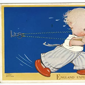 WW2 era - Comic Postcard - England expects