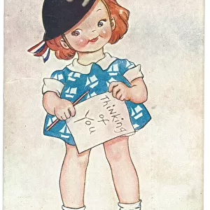 WW2 era - Comic Postcard - The Girl Friend