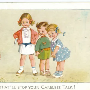 WW2 era - Comic Postcard - That ll stop your careless talk