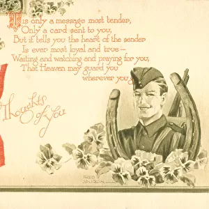 WW2 Greetings Card, Sent To A Soldier