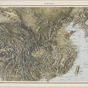 WW2 - Map of China, Korea, Formosa and the southern part of