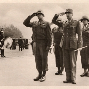 WW2 - Paris Liberation - Generals at Tomb of Unknown soldier