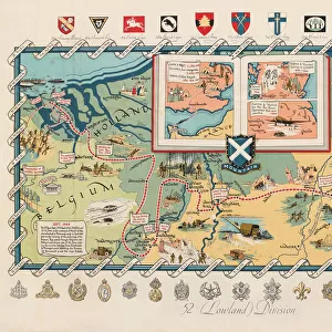 WW2 poster, activities of 52 (Lowland) Division