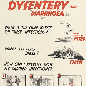 WW2 Poster -- Dysentery and Diarrhoea