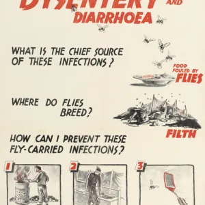 WW2 Poster -- Dysentery and Diarrhoea