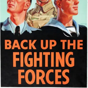 WW2 poster, Back up the Fighting Forces