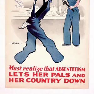 WW2 poster, The Girl Who Isn t There