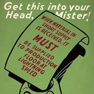 WW2 poster, Get this into your head, Mister