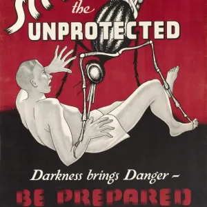 WW2 Poster -- Malaria Strikes the Unprotected