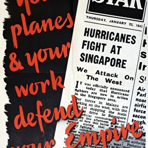 WW2 poster, Your planes and your work defend our Empire