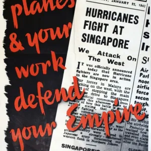 WW2 poster, Your planes and your work defend our Empire