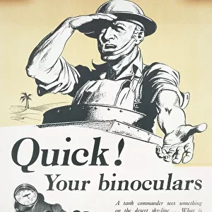 WW2 Poster -- Quick! Your binoculars