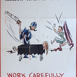 WW2 poster, Work carefully, avoid scrap