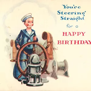 WW2 Royal Navy Birthday Card