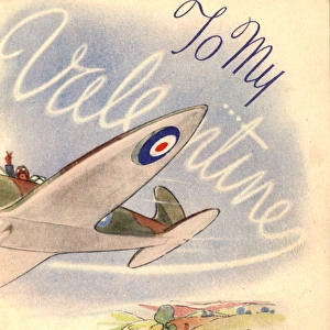 WW2 Valentines Day card, RAF