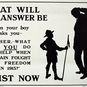 WWI Poster, What Will Your Answer Be
