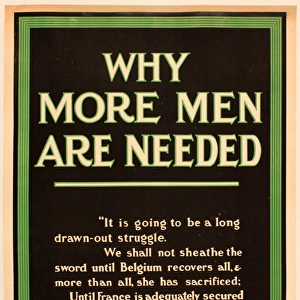 WWI Poster, Why more men are needed
