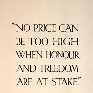 WWI Poster, No price can be too high