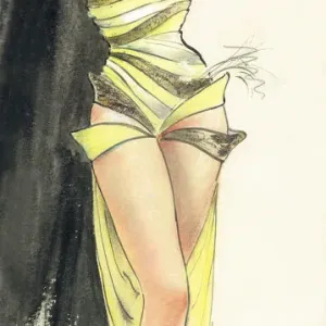 Yellow Black Ribbon Costume - Murrays Cabaret Club Yellow Black Ribbon Costume - Murrays Cabaret Club