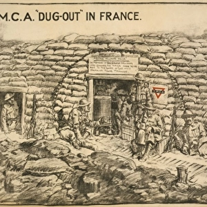 A YMCA dug-out in France