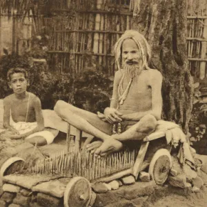 Yogi on bed of nails - Serampore, West Bengal, India