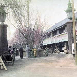 Yoshiwara, red light district, Tokyo, Japan, circa 1880s