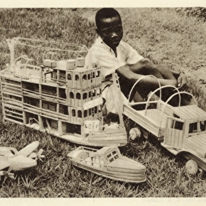 Young boy - Jesuit Mission - Belgian Congo - Handmade Toys