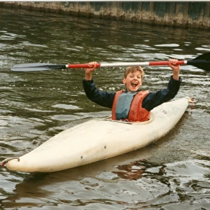 Young boy in kayak, Longridge Centre