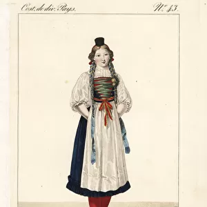Young girl of the Canton of Schaffhausen