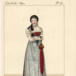 Young girl of the Canton of Zurich, Switzerland