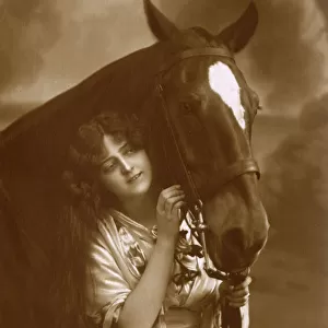 A Young Girl and her favourite horse