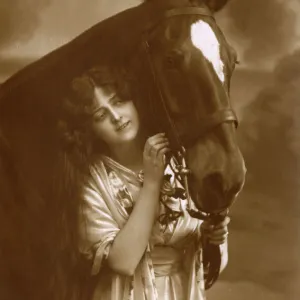 A Young Girl and her favourite horse