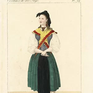 Young girl of Torla, Spanish Pyrenees, 19th century