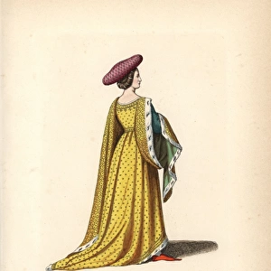 Young Italian woman in turban, 14th century