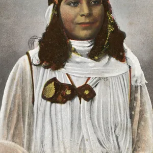 Young Kabyle Woman with headdress of Jewellery - Algeria