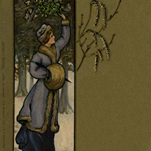 Young lady in a winter scene