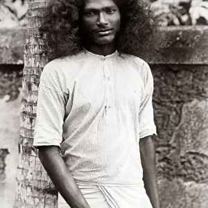 Young man, Ceylon, (Sri Lanka), circa 1880s