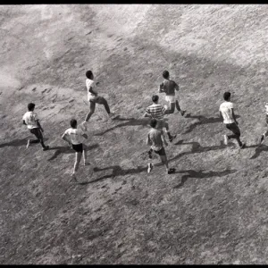 Young men football training, Spain