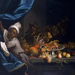 A Young Moor with a Still Life of Fruit, by Tobias Stranover