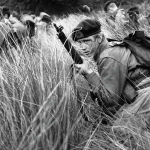 Young soldiers or cadets on manoeuvres