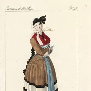 Young woman of Bujaruelo, Spanish Pyrenees, 19th century