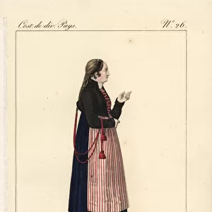 Young woman of the Canton of Zurich, Switzerland