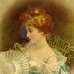 Young woman with a fan