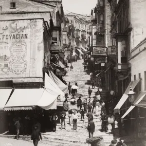 Yüksek Kaldirim, street of steps, Instanbul, Turkey