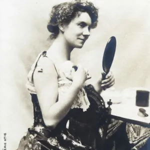 Yvette Guilbert at her dressing-table, circa 1902 Print Yvette Guilbert at her dressing-table, circa 1902 Print